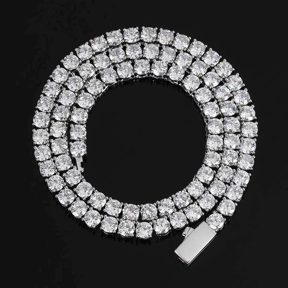3Mm-5Mm Iced Out Bling 5A Cubic Zirconia1 Row Tennis Chain Necklace Men Hip Hop Jewelry 5A Men And Woman Necklace Drop Shipping