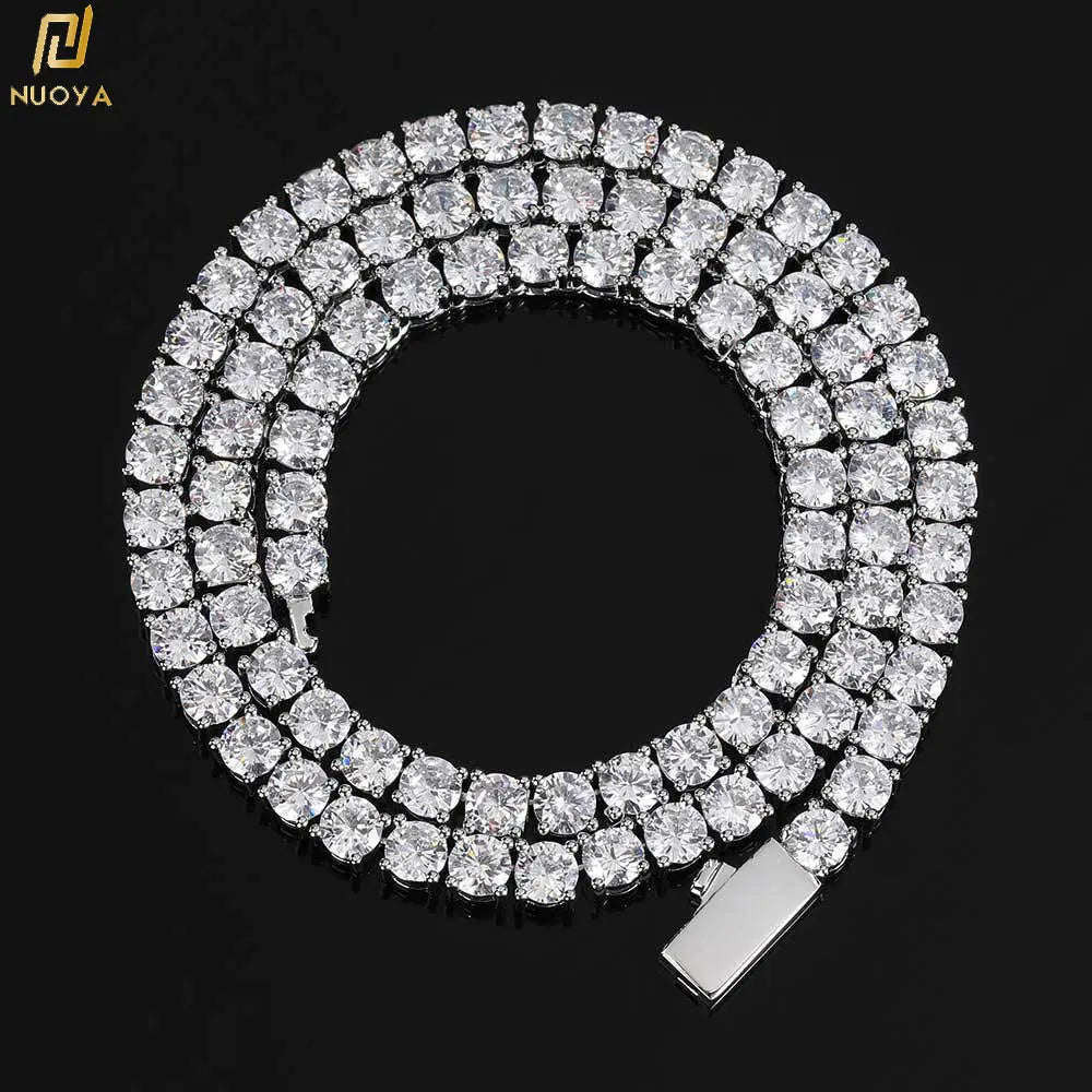 3Mm-5Mm Iced Out Bling 5A Cubic Zirconia1 Row Tennis Chain Necklace Men Hip Hop Jewelry 5A Men And Woman Necklace Drop Shipping